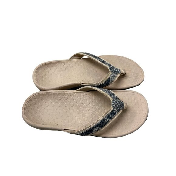 VIONIC TIDE II TVW1002 SNAKE SKIN TOE POST SANDALS US 7 - Picture 3 of 5